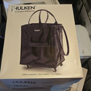 HULKEN Original Rolling Tote Bag - Medium Black New In Open Box -perfect!